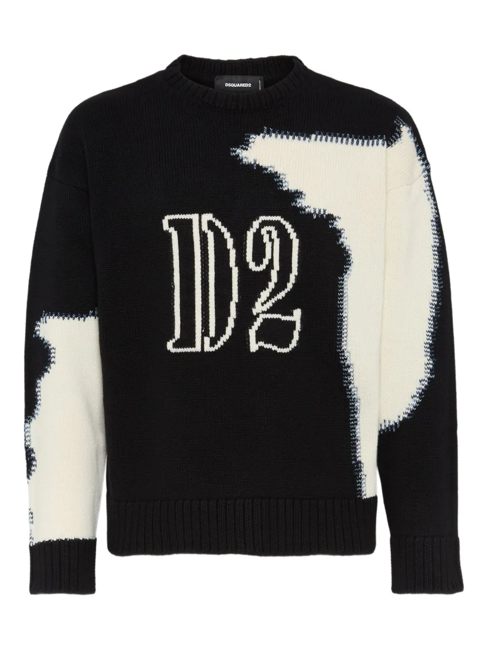 DSQUARED2 intarsia-knit jumper | Black | Image 1