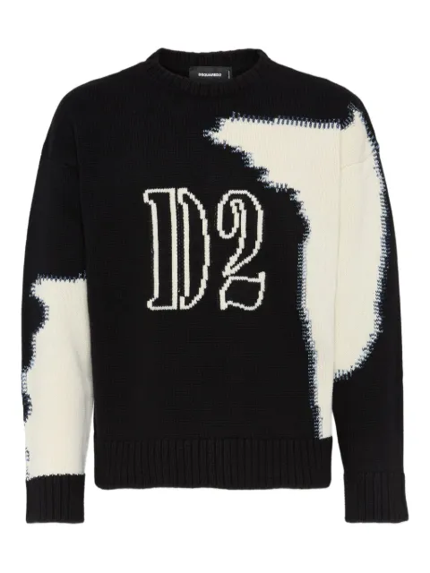 DSQUARED2 suéter tejido en intarsia