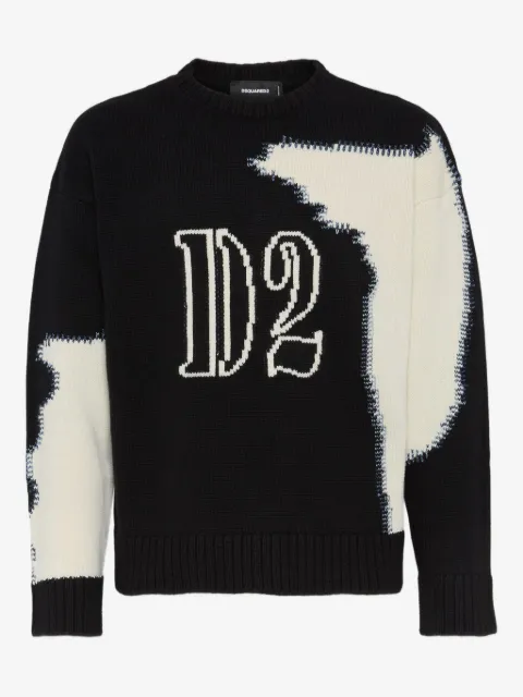 DSQUARED2 fake-stitch knit sweater