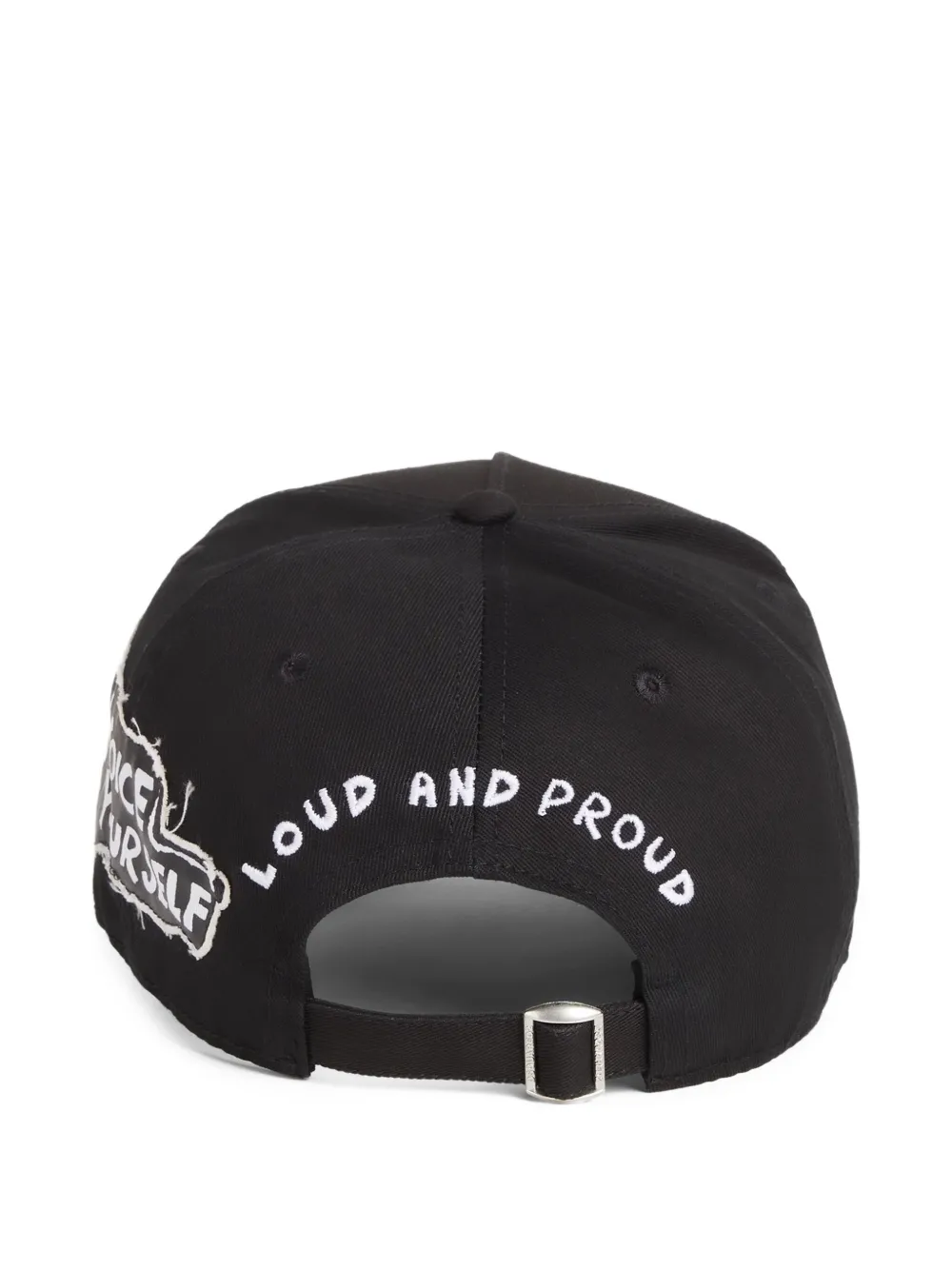 DSQUARED2 Honkbalpet met tekst - Zwart