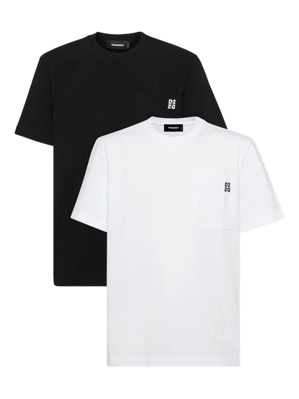 DSQUARED2 Twee jersey T-shirts Wit