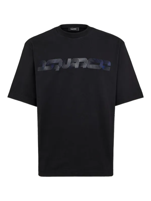 【新品】DSQUARED2 Tシャツ B.S.Tプリント XS 黒 DSQUARED2 プリント Tシャツ | ブラック | FARFETCH JP