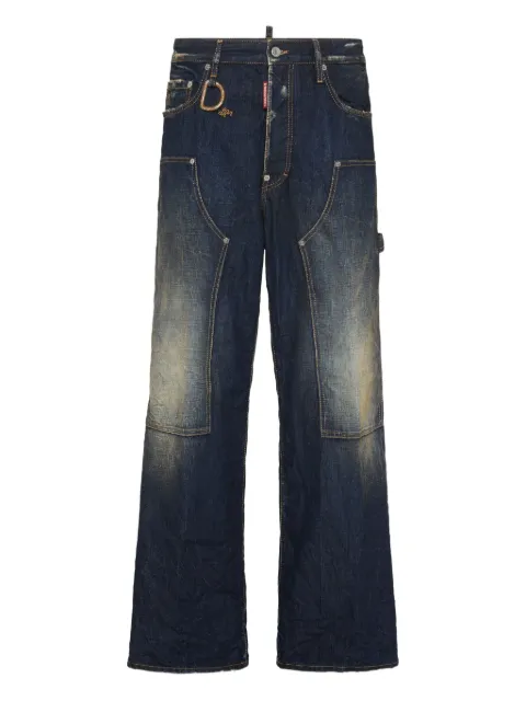 DSQUARED2 Wide-Leg-Jeans mit Einsätzen