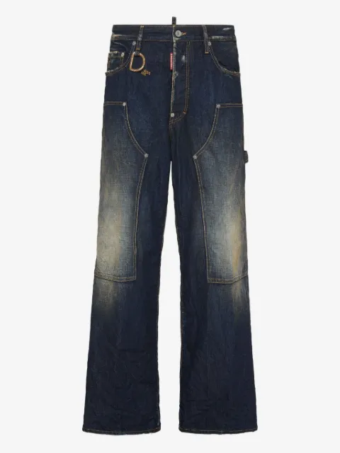 DSQUARED2 Wide-Leg-Jeans mit Einsätzen