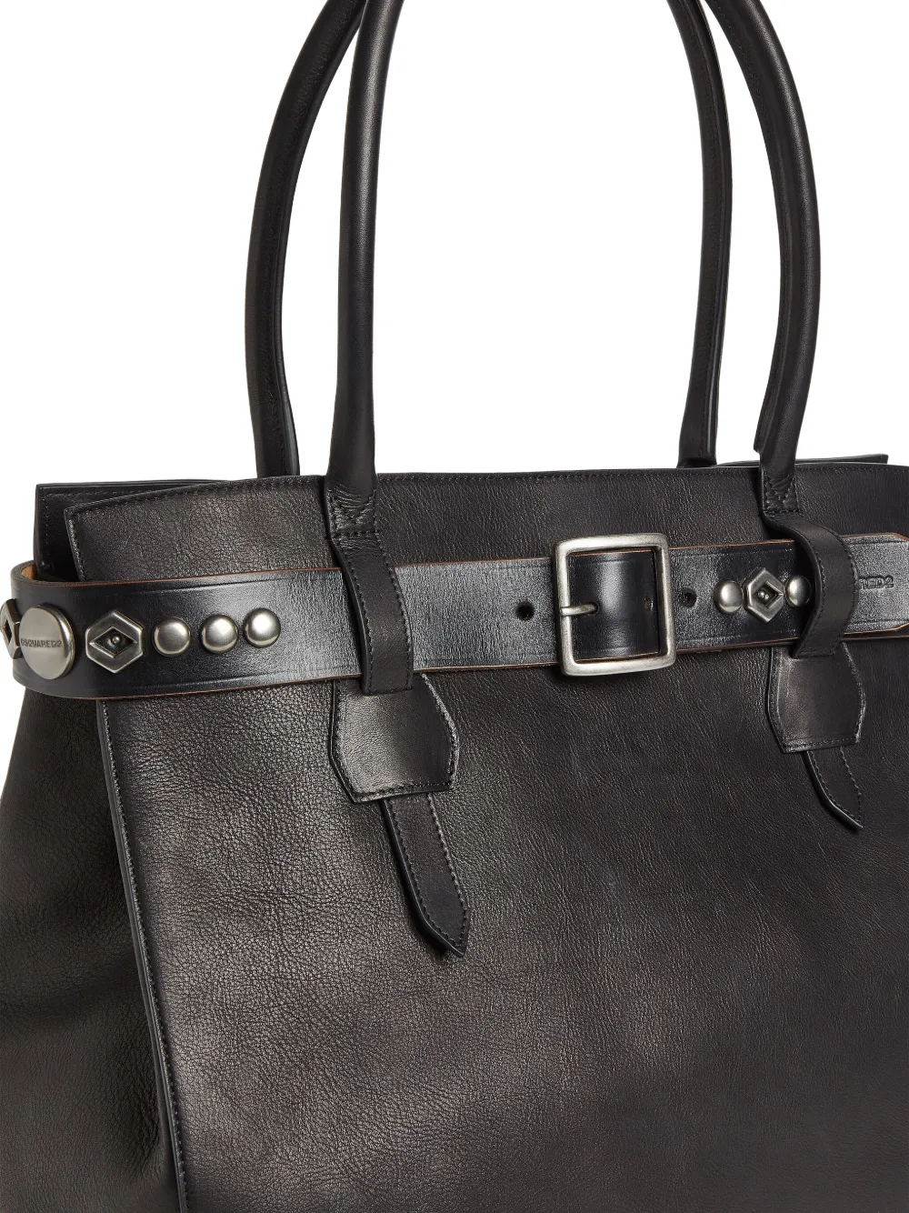 Dsquared2 Leather Tote Bag In Black
