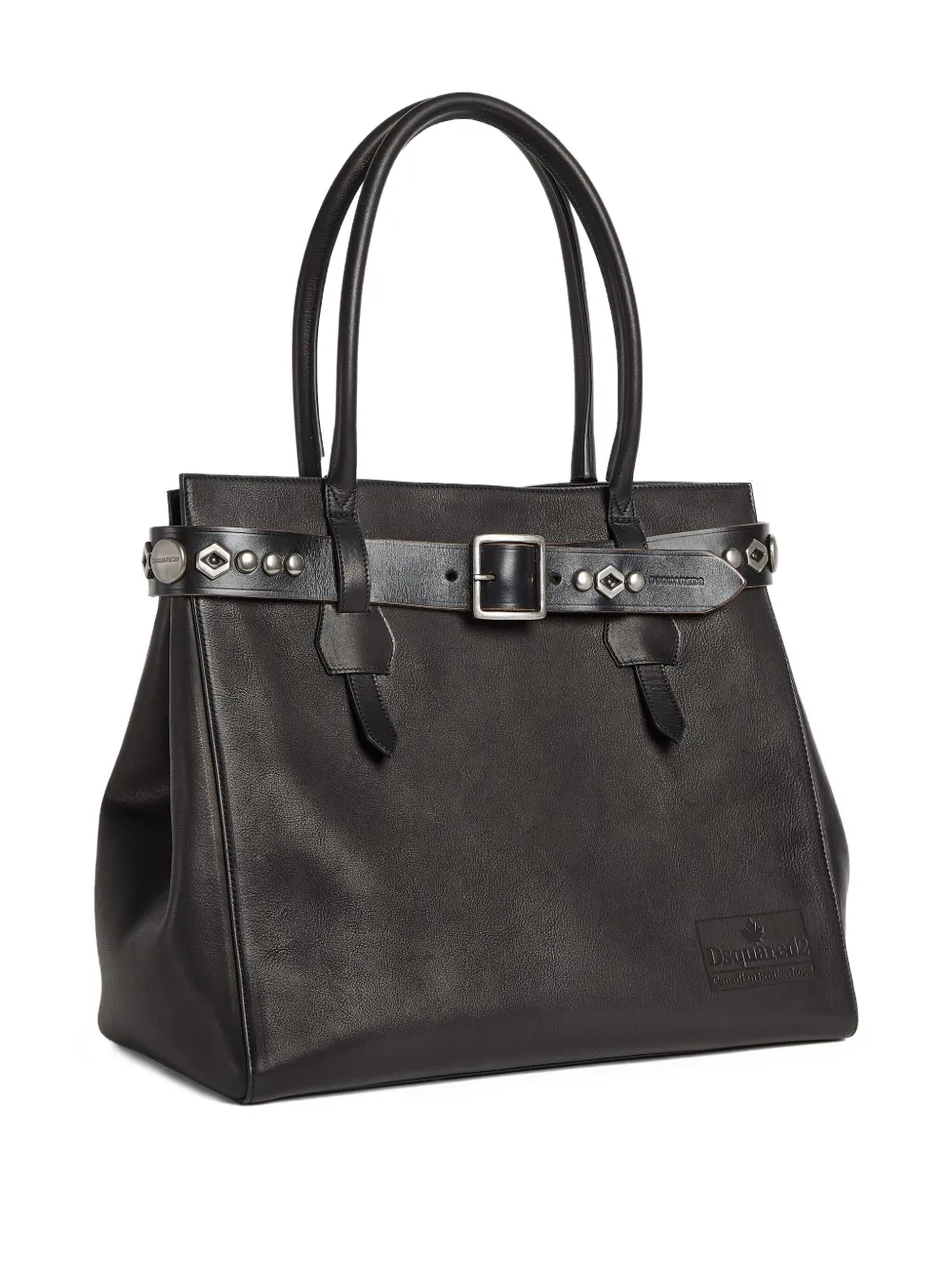 Dsquared2 Leather Tote Bag In Black