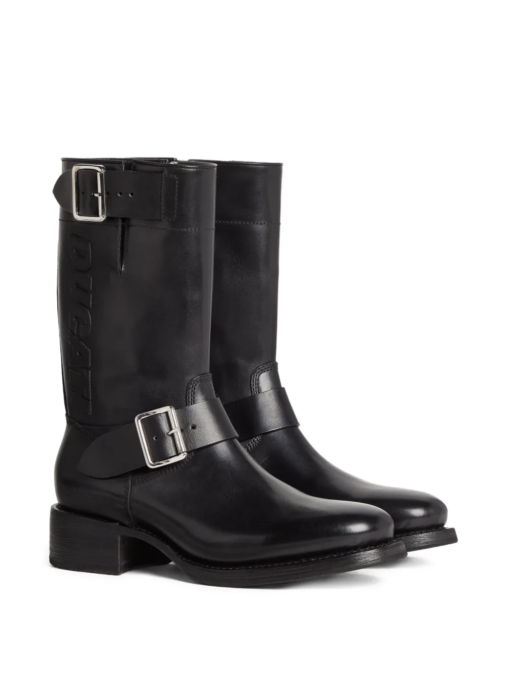 DSQUARED2 x Ducati leren bikerlaarzen Zwart