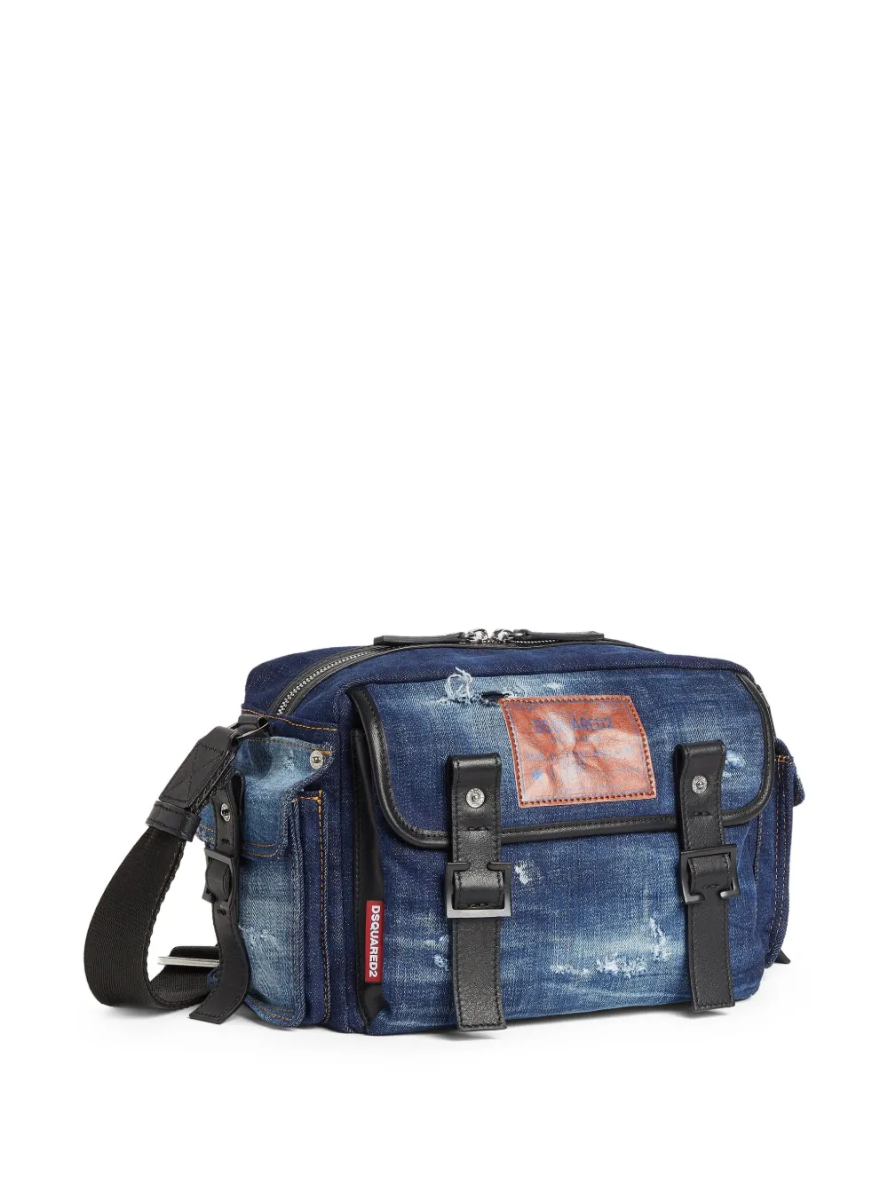 Dsquared2 Five Pocket Messenger Bag In Blue