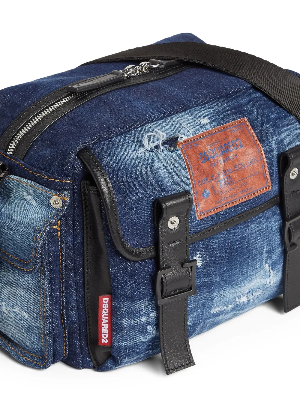 Dsquared2 Five Pocket Messenger Bag In Blue