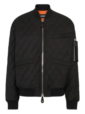 DSQUARED2 ジップアップ レザージャケット | ブラック | FARFETCH JP