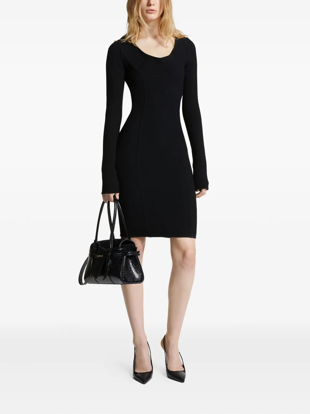 DSQUARED2 Midi-jurk met lange mouwen - Zwart