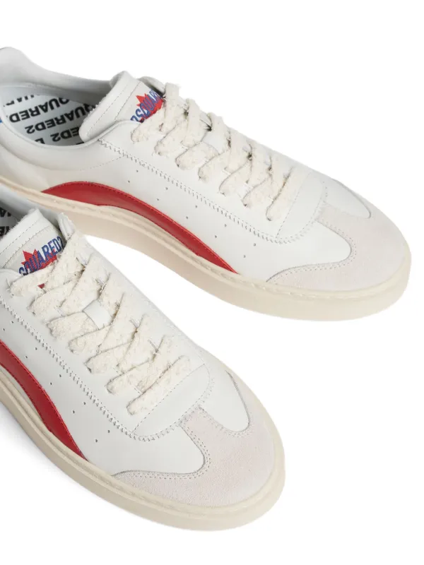スニーカー DSQUARED White Leather Sneakers DSQUARED2 Leather Sneakers | White | FARFETCH
