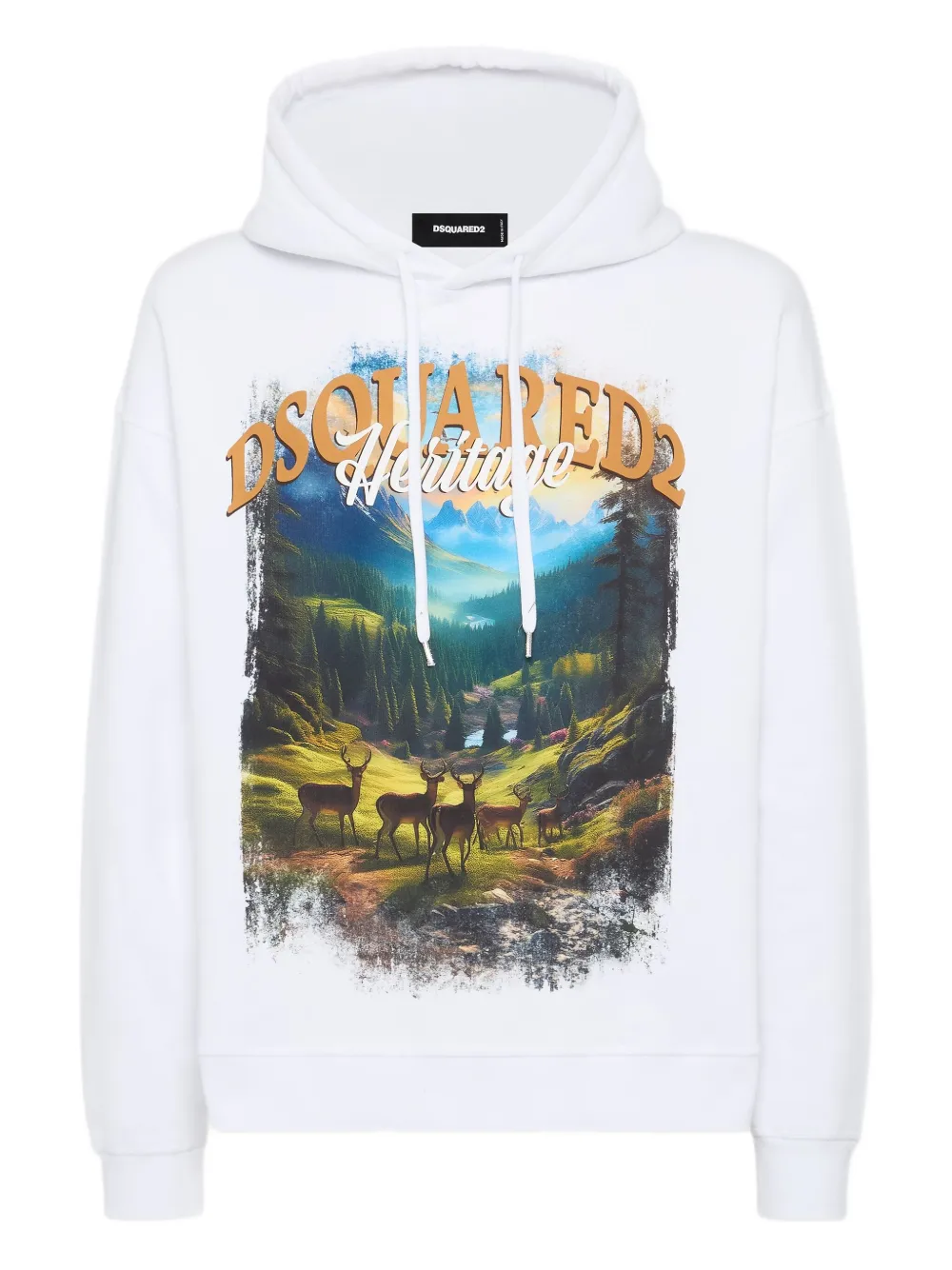 DSQUARED2 Hoodie met print Wit