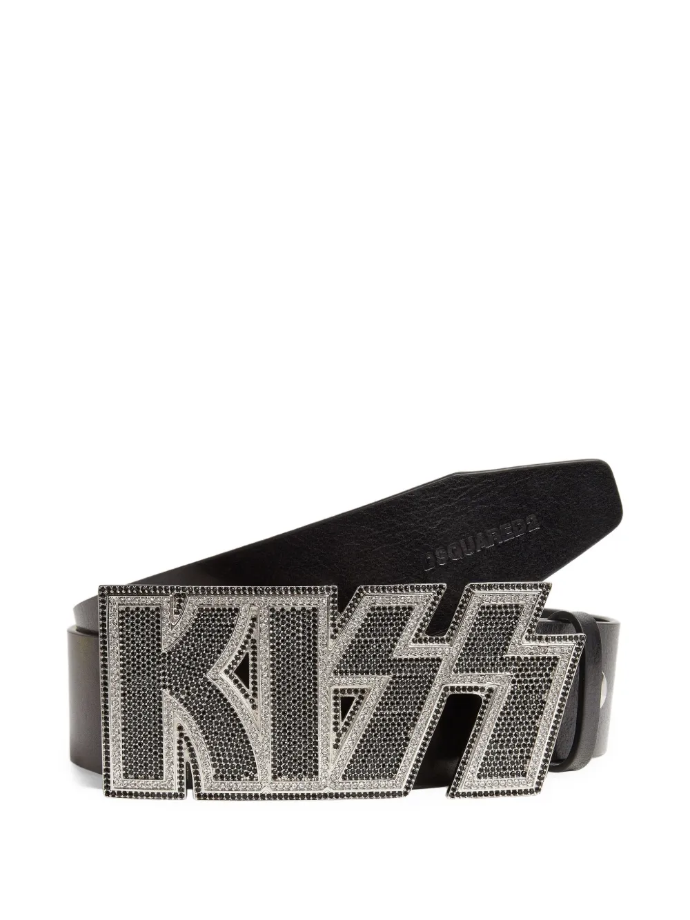 Dsquared2 Rhinestone-embellished Buckle Belt In Brown