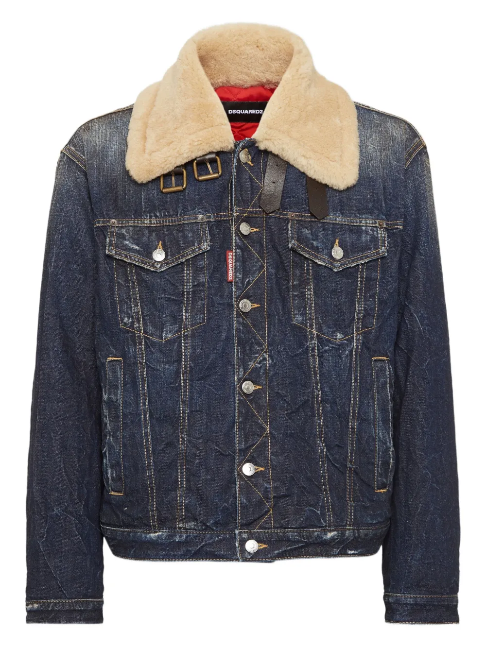 DSQUARED2 Aviator denim jack Blauw