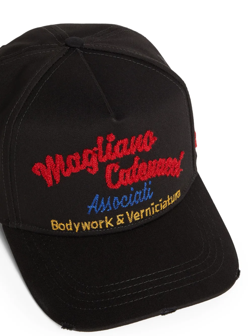 Dsquared2 Vaquera Catenacci Baseball Cap In Black