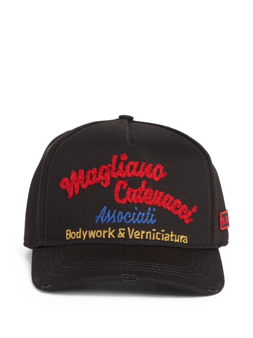 Dsquared2 Vaquera Catenacci Baseball Cap In Black