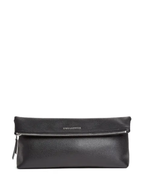 DSQUARED2 Neoclassic pebbled leather messenger bag