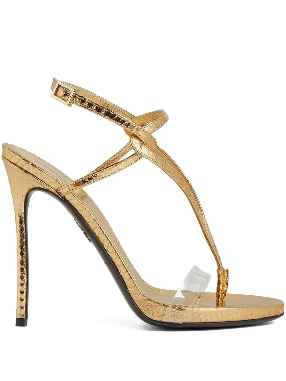 DSQUARED2 embossed heeled sandals | Gold | Image 1