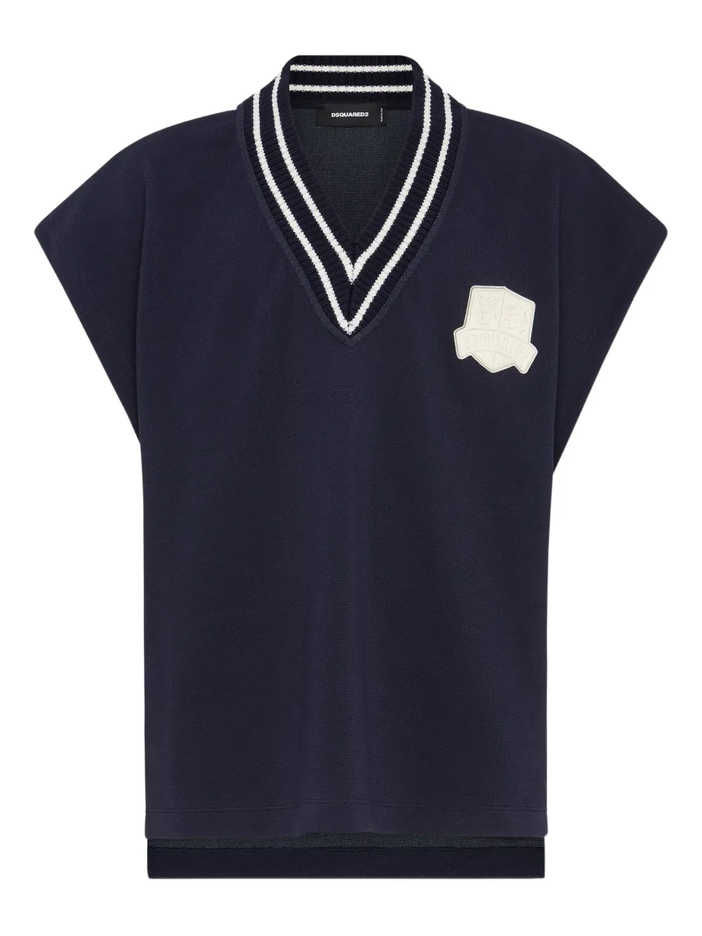 logo-embroidered vest