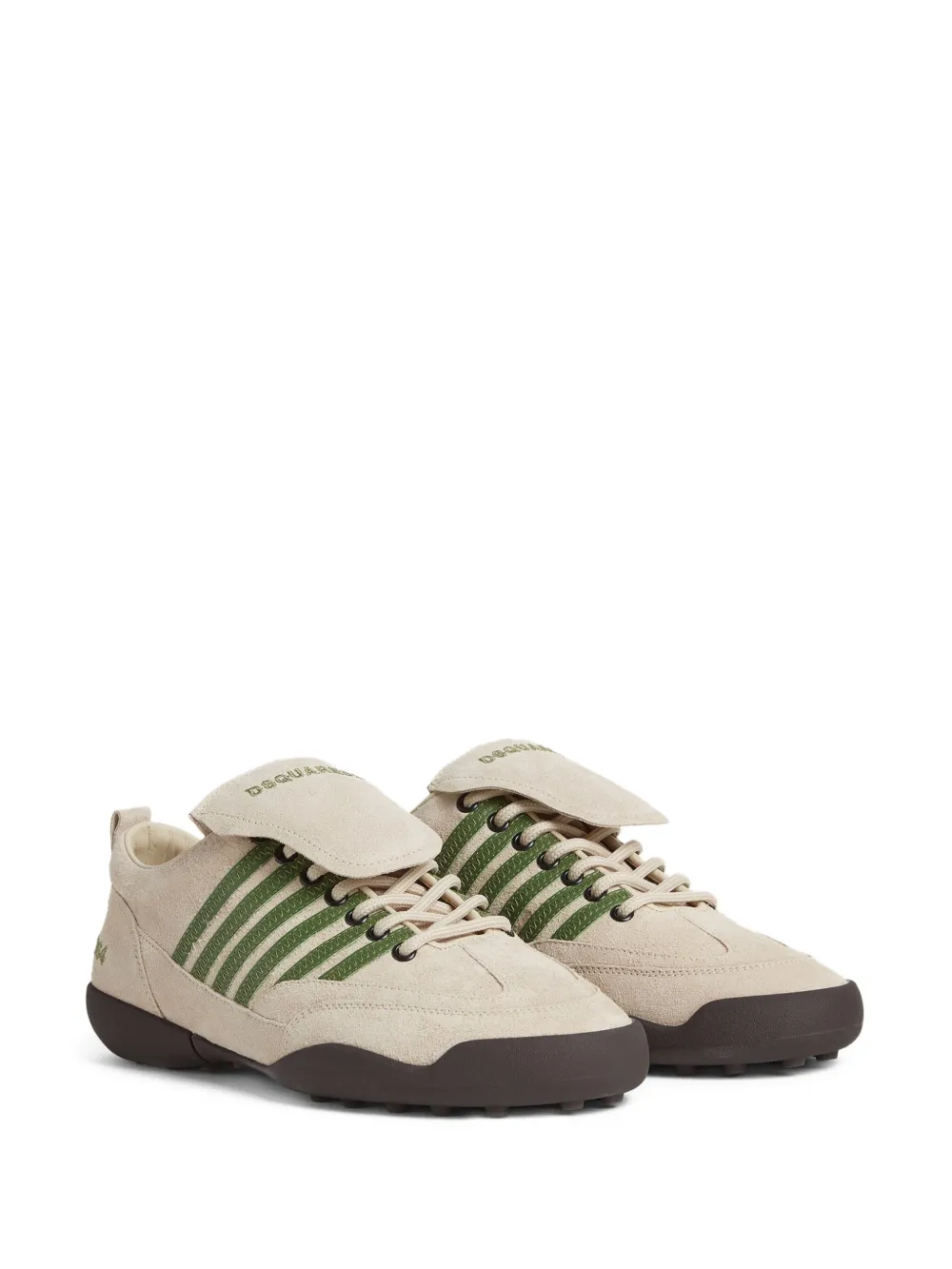 DSQUARED2 logo-embroidered sneakers Neutrals