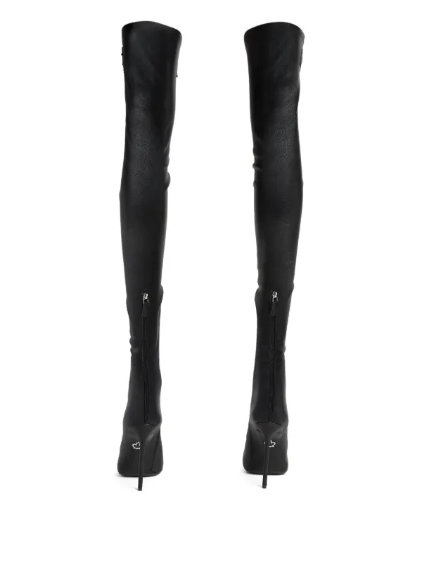 DSQUARED2 x Ducati レザーロングブーツ | ブラック | FARFETCH JP