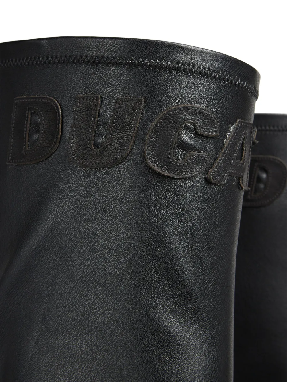DSQUARED2 x Ducati leren overknee laarzen Zwart