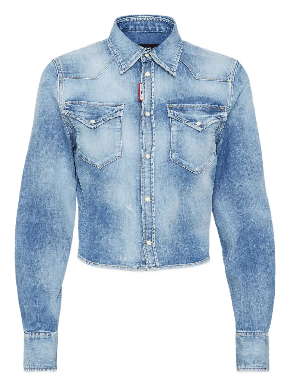 DSQUARED2 Cropped spijkerblouse | Blauw | Image 1