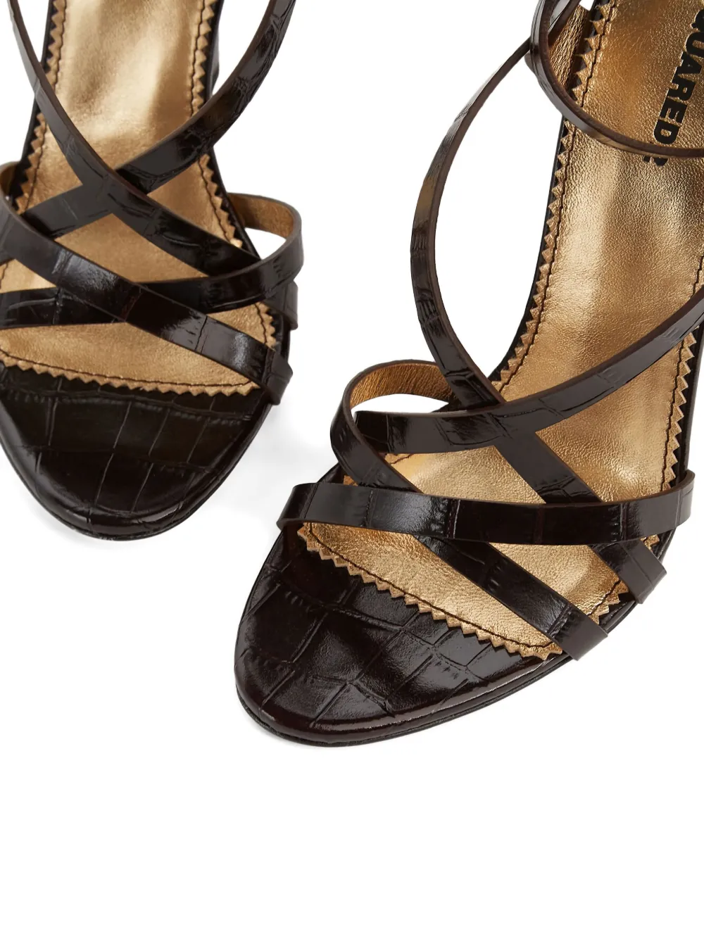 DSQUARED2 Twin crossover heeled sandals Brown