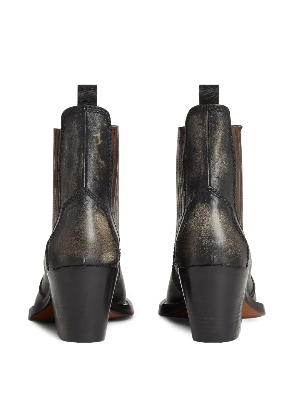 DSQUARED2 Enkellaarzen met Western-stijl Zwart