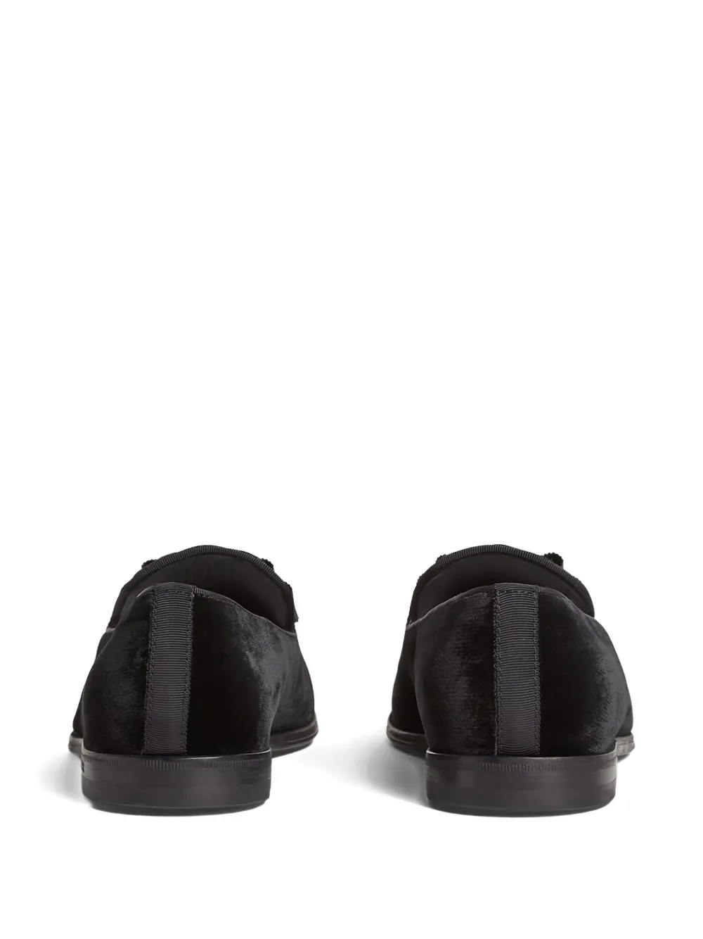 DSQUARED2 Fluwelen loafers met strikdetail Zwart