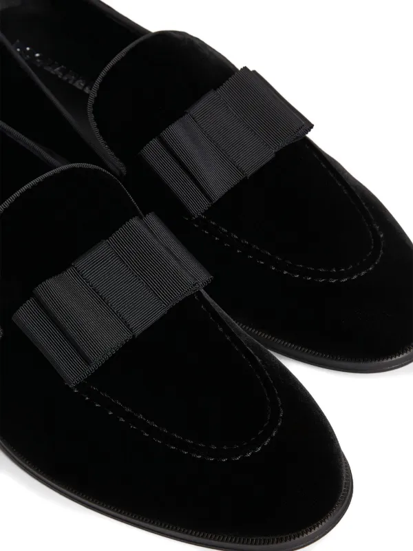 DSQUARED2 bow-detail Velvet Loafers | Black | FARFETCH display picture 3