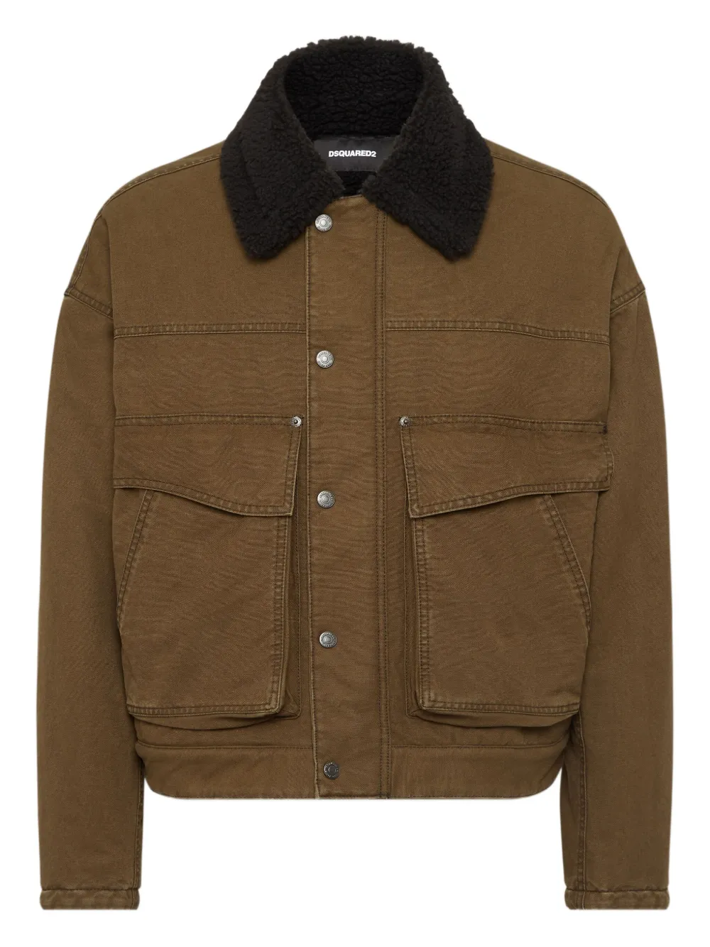DSQUARED2 logo-embroidered jacket | Brown | Image 1