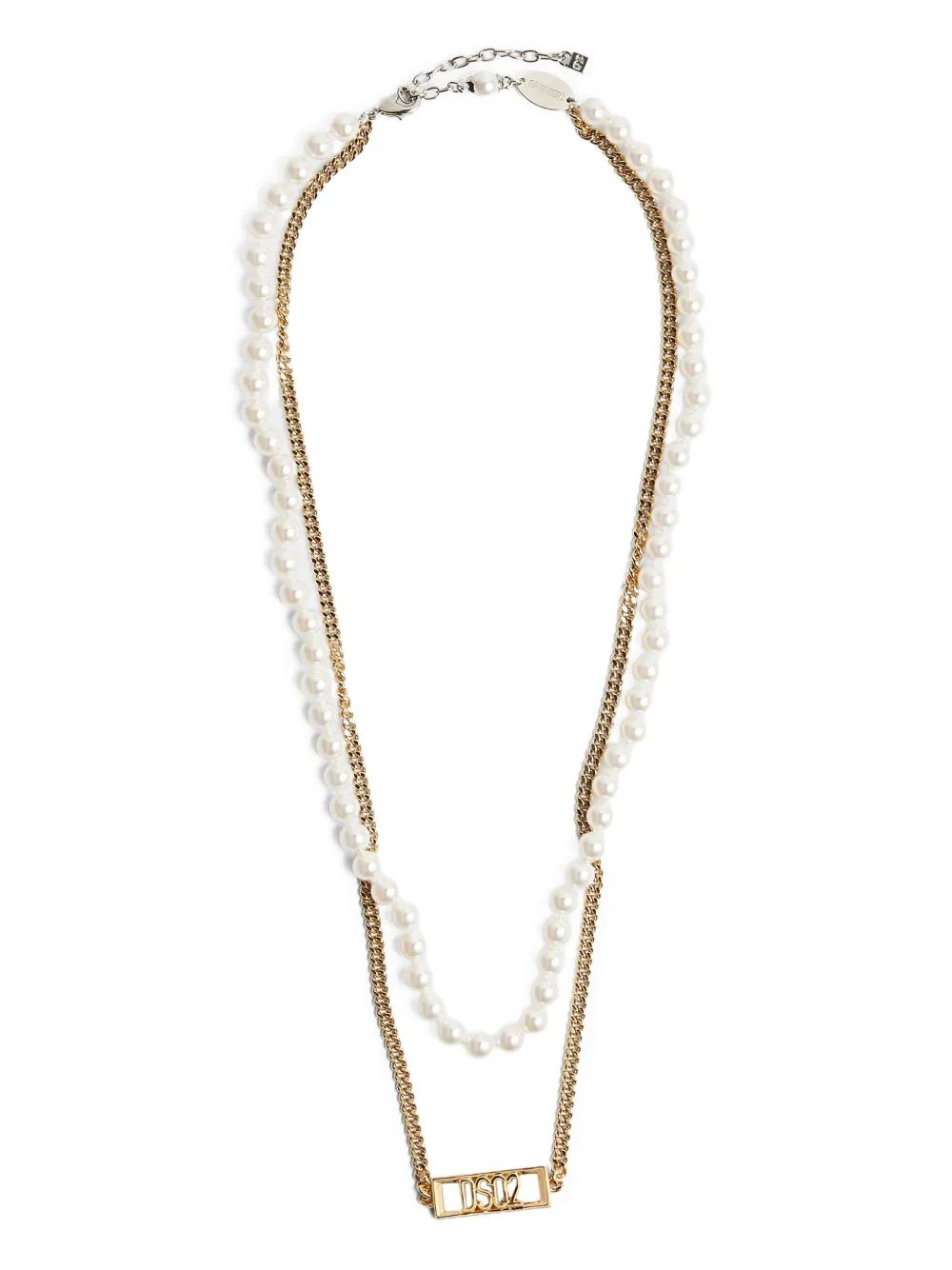 Dsquared2 Brass Chain-link Necklace In Gold