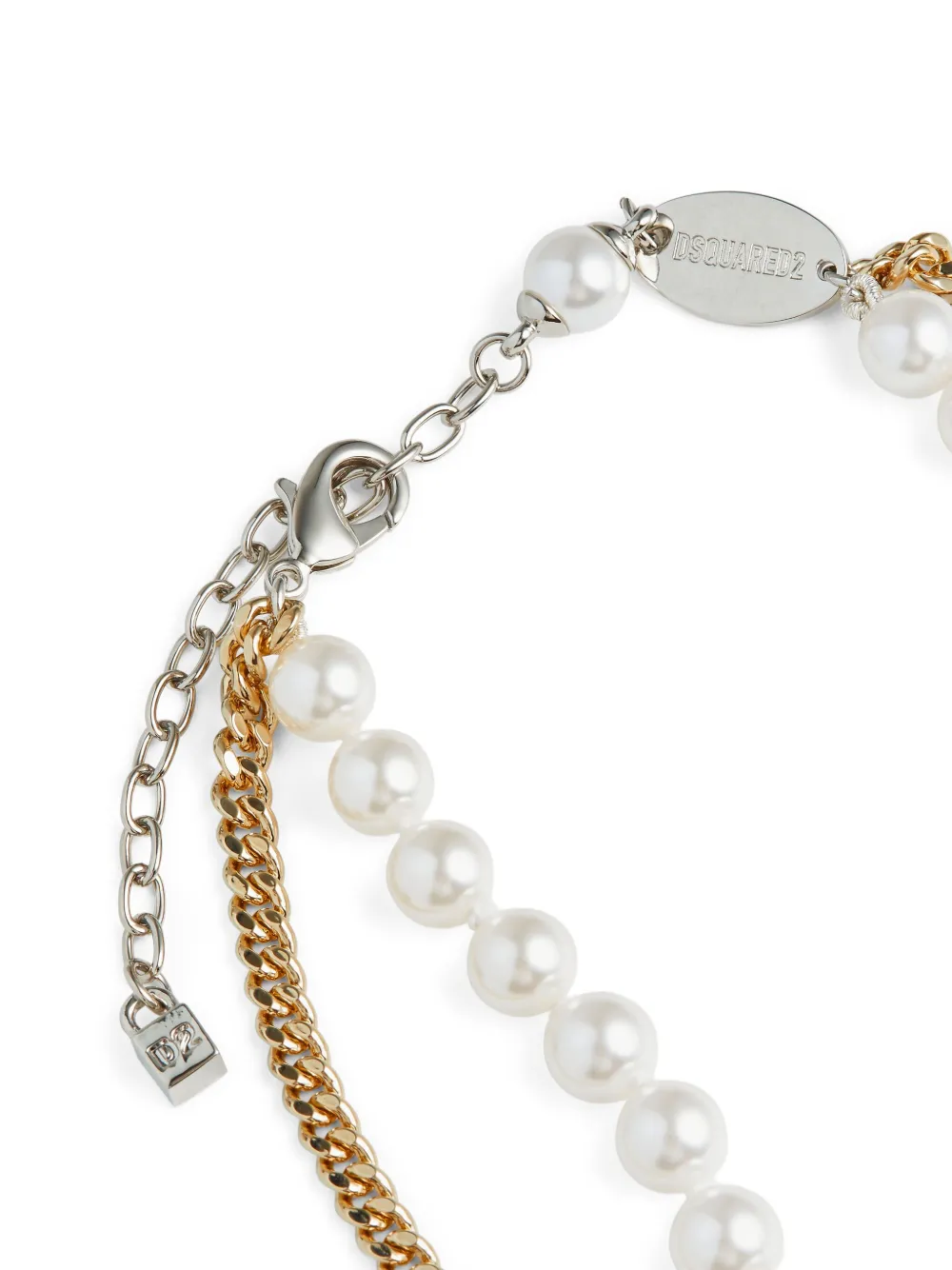 Dsquared2 Brass Chain-link Necklace In Gold