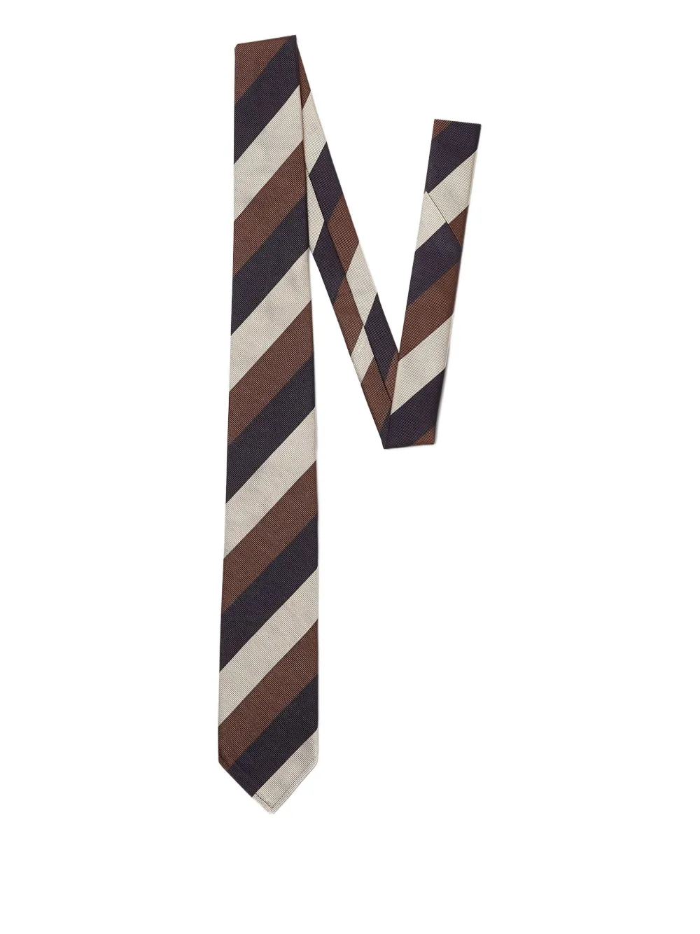 DSQUARED2 striped silk tie | Brown | Image 1
