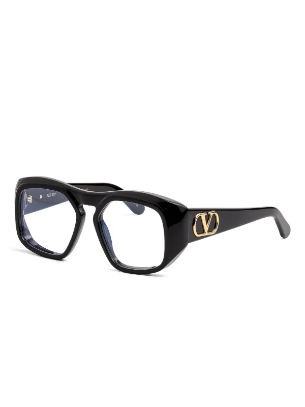 VALENTINO GARAVANI EYEWEAR Vロゴ 眼鏡フレーム | ブラック | FARFETCH JP