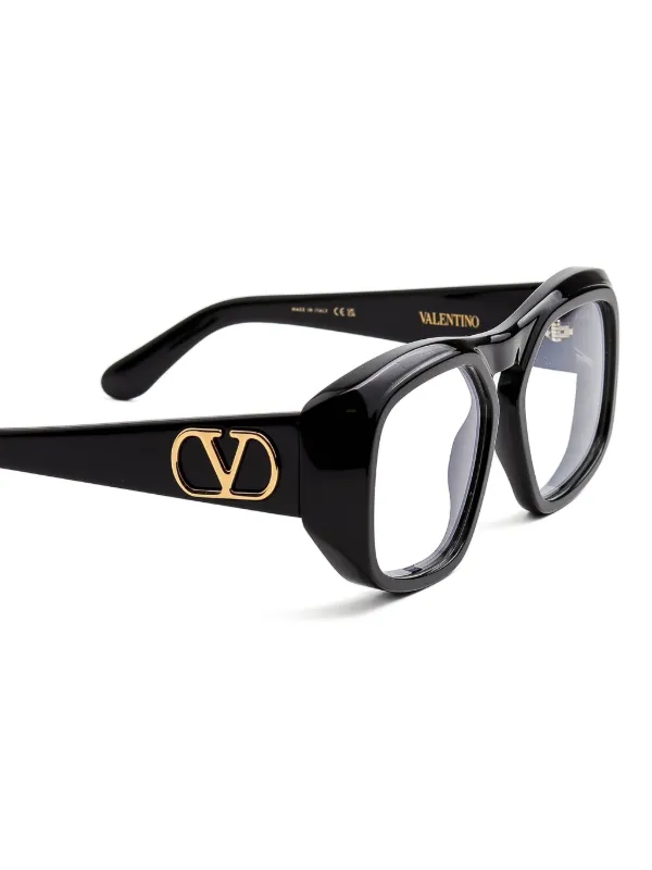 VALENTINO GARAVANI EYEWEAR Vロゴ 眼鏡フレーム | ブラック | FARFETCH JP