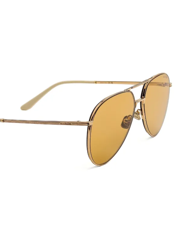 VALENTINO GARAVANI EYEWEAR pilot-frame Sunglasses | Gold 