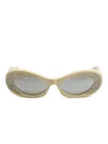 VALENTINO GARAVANI EYEWEAR oval-frame sunglasses - Neutrals