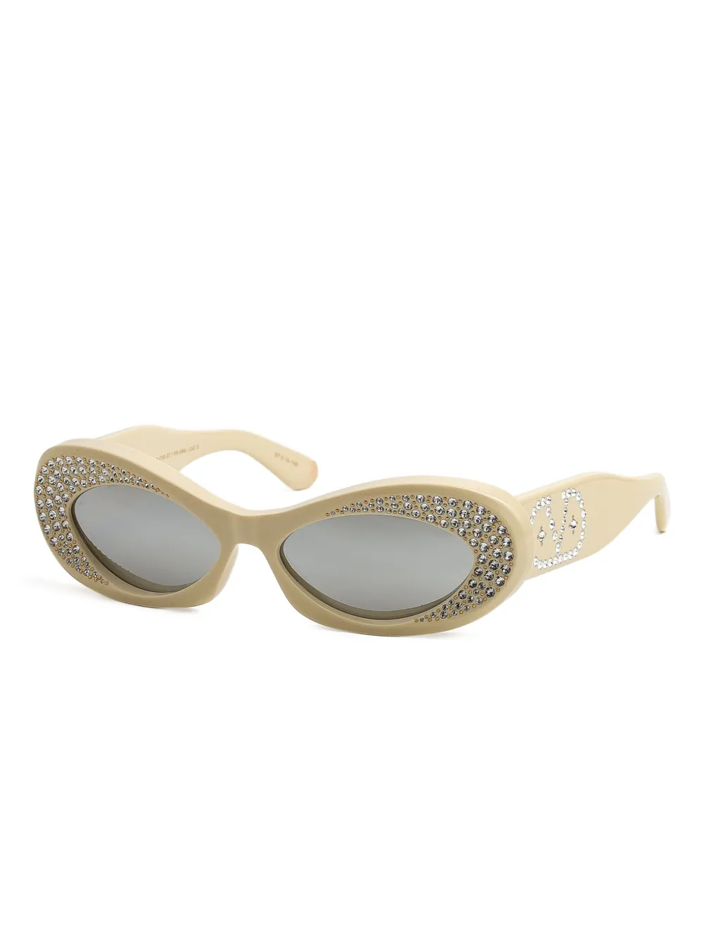 VALENTINO GARAVANI EYEWEAR Zonnebril met ovalen montuur - Beige