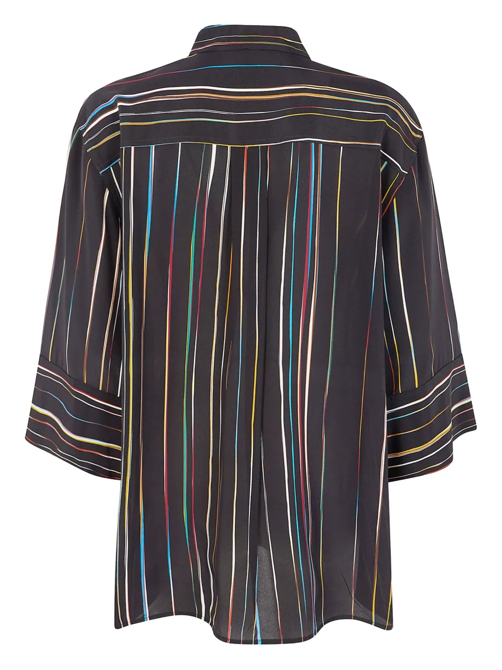 Paul Smith Signature Stripe silk shirt Blauw