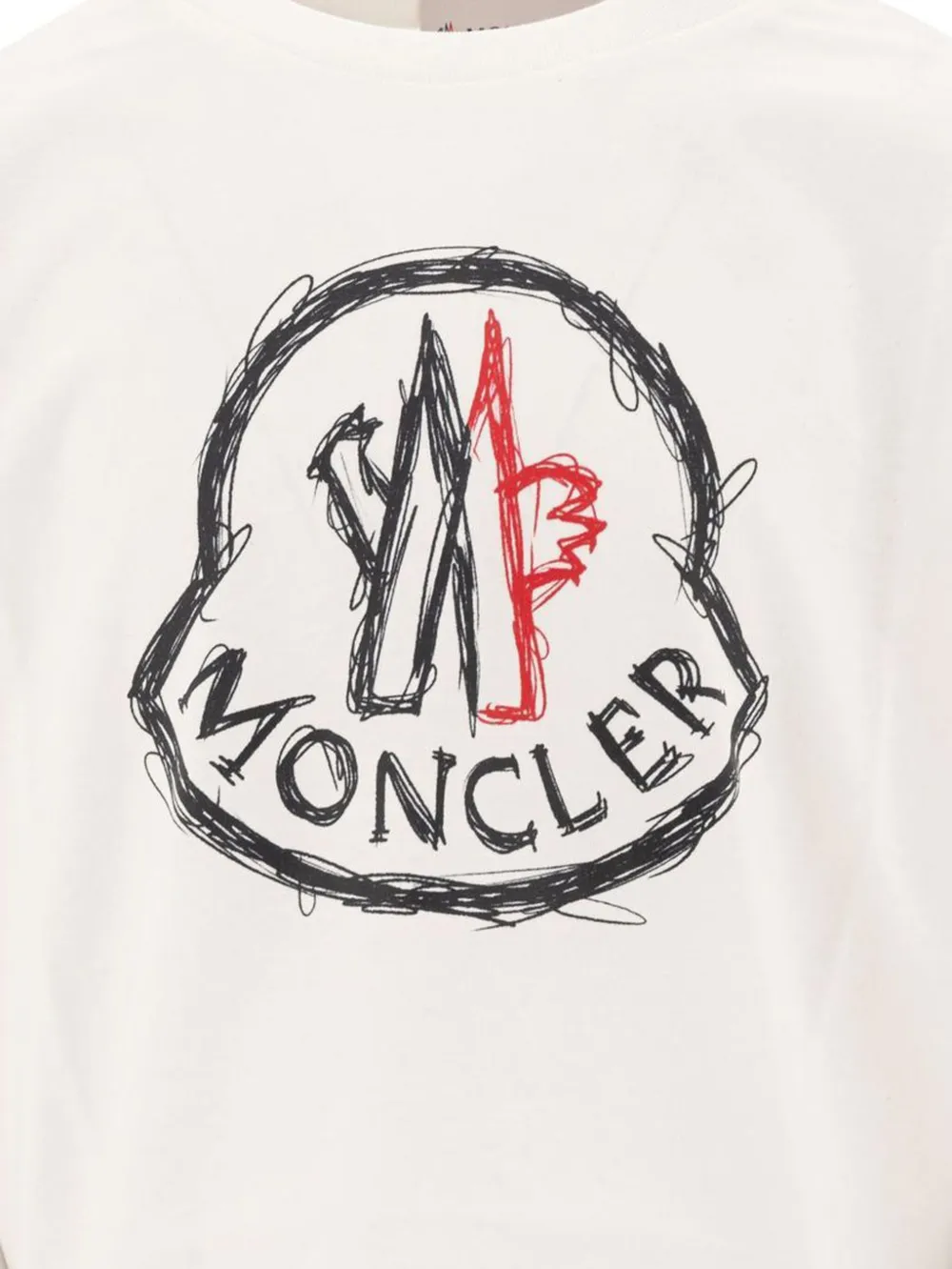 Moncler Enfant doodle-logo T-shirt Wit
