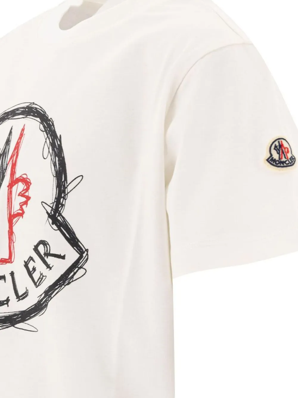 Moncler Enfant doodle-logo T-shirt Wit