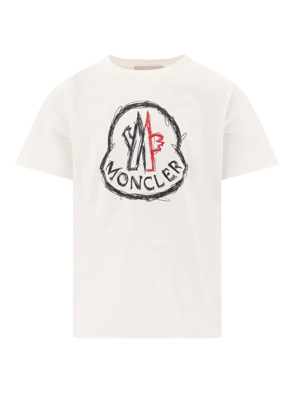 Moncler Enfant doodle-logo T-shirt Wit