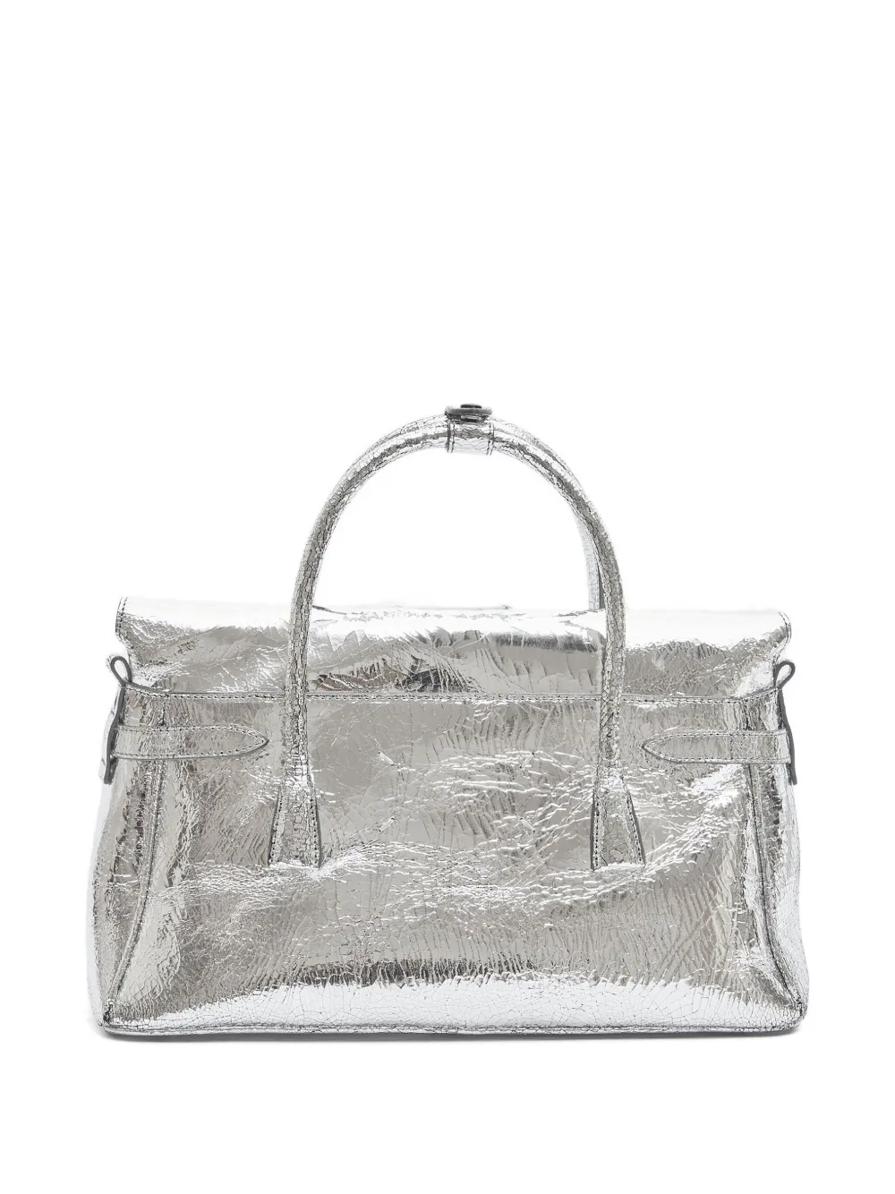 Maison Margiela Numerical-patch Tote Bag In Silver