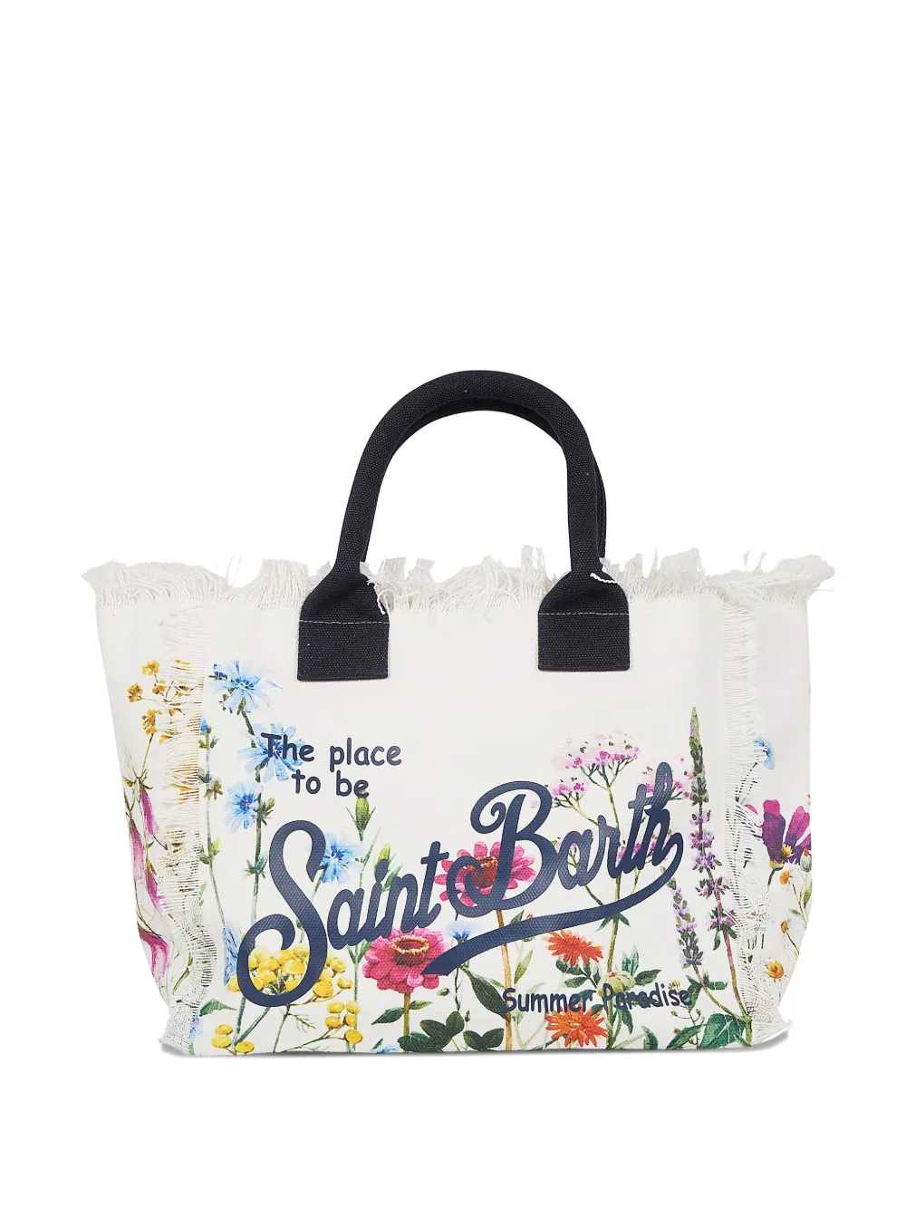 MC2 Saint Barth sac cabas Vanity à fleurs | blanc | Image 1