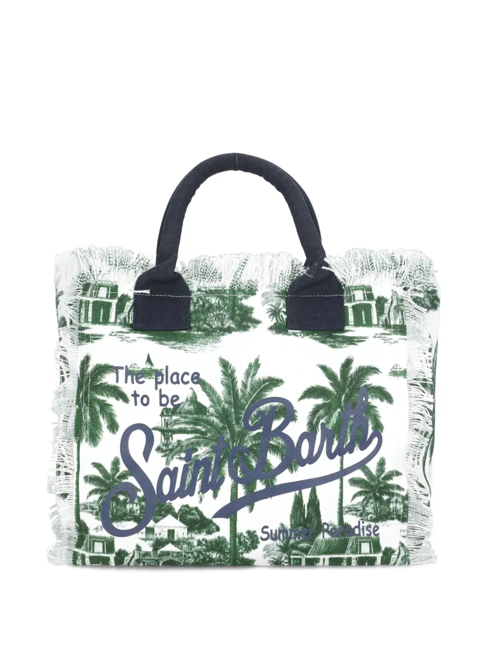 MC2 Saint Barth Vanity shopper met palmboomprint Wit