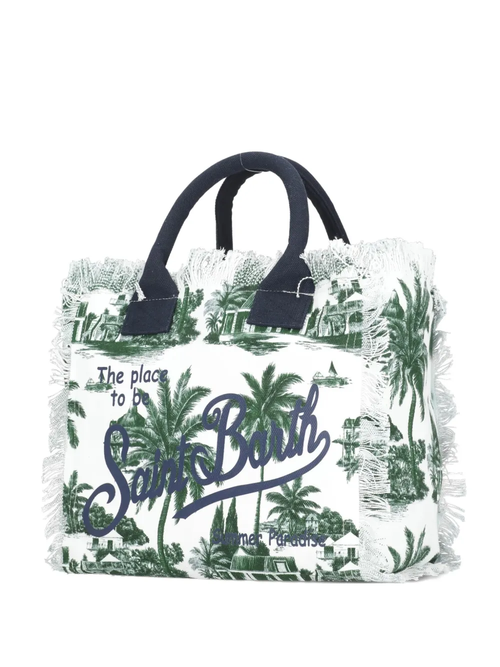 MC2 Saint Barth Vanity shopper met palmboomprint Wit