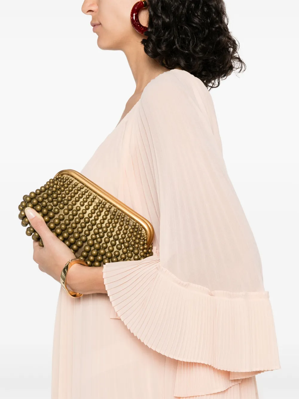 ZIMMERMANN Illuminate geplooide jurk met cape Oranje